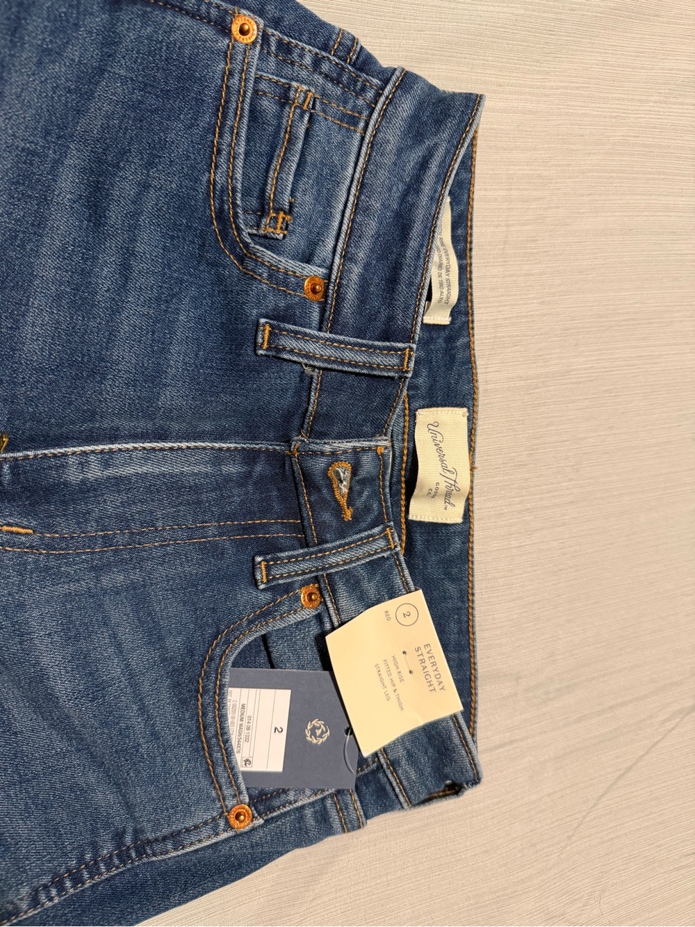 Universal Thread Women's Straight Leg Jeans in Medium Blue Denim